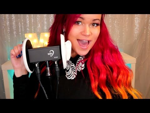 ASMR 3Dio New Mic Test ~IMPORTANT Channel Update~ [Whispering, Ear Massage & Mouth Sounds]