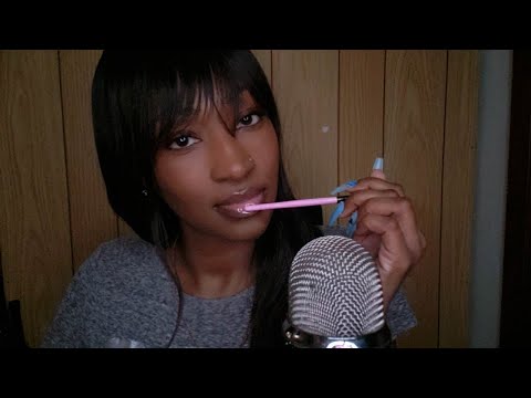 Spoolie Nibbling ASMR, Scissor Snipping, Mouth Sounds, Brushing Eyelashes/Eyebrows For Sleep