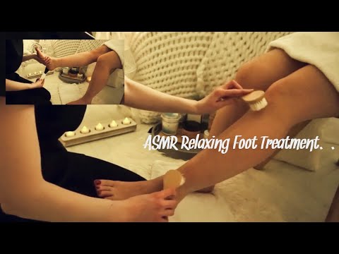 ASMR Relaxing foot bath and a gentle foot/leg massage pamper session for relaxation | Soft Spoken