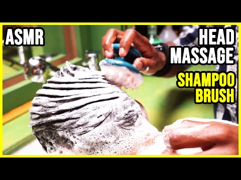 ASMR HEAD MASSAGE with relaxing SHAMPOO and NECK CRACK 🟡No talking DEEP SOUND