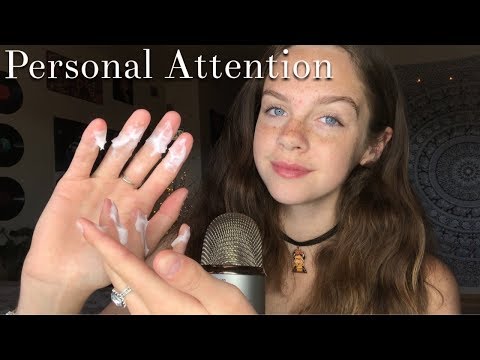 ASMR Personal Attention Triggers (Lotion,Lipgloss,Brushing)
