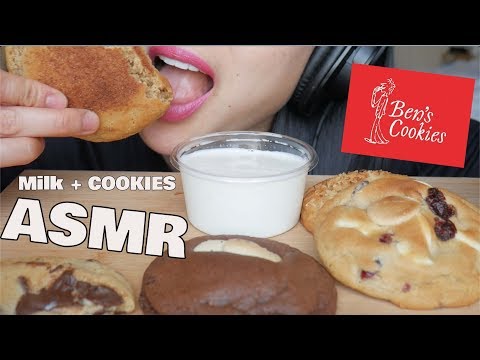 ASMR Milk + Bens COOKIES (SOFT RELAXING EATING SOUNDS) | SAS-ASMR