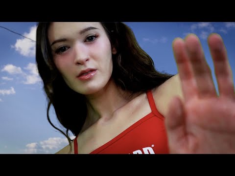 ASMR | Lifeguard Saves YOU at the Beach (ROLEPLAY) Face Touching & Water Sounds