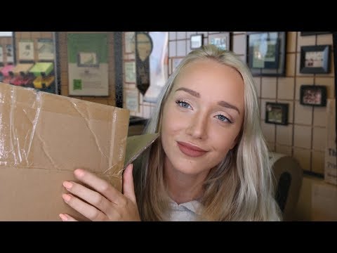 ASMR UPS Store Role Play! (Writing, Bubble Wrap, Tapping...) | GwenGwiz