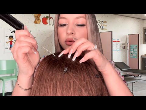 ASMR School Nurse checks your hair for lice (you're infested😵‍💫) pt 2