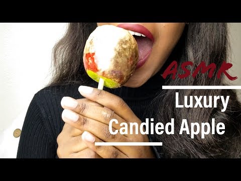 ASMR Eating CANDIED APPLE  *Tanghulu* EXTREME CRUNCH [Whispering]