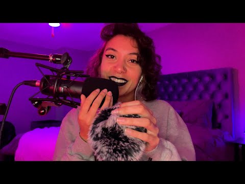 Fluffy Tingles ~ Slow Sensitive Whispers & Soft Fluffy Mic Scratches ~ ASMR