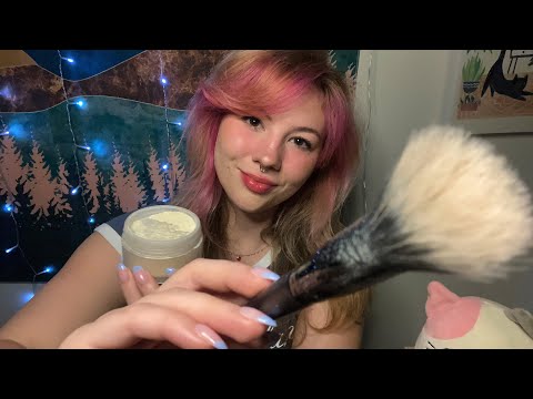 ASMR Doing Your Makeup At Our SLEEPOVER!☺️ (roleplay)