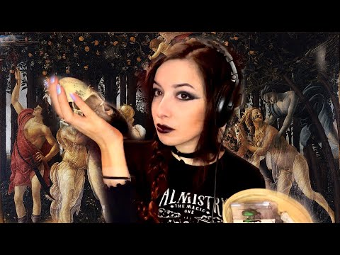 ASMR Crystals, Tarot Cards and Occult Items 🔮 A witchy show and tell 🕯️whispers,tapping,shuffling