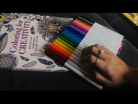 ASMR SUPER TINGLY tapping and scratching book and markers