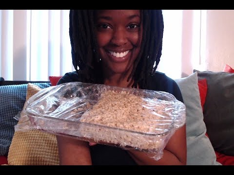 ASMR Eating Homemade Rice Krispy Treats (While Having Cramps) | ASMR Selfcare