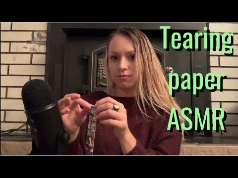 TEARING PAPER ASMR 📄 Loud paper tears | Crinkle Sounds | Fast And Slow | Gentle whispering 🌟🌸