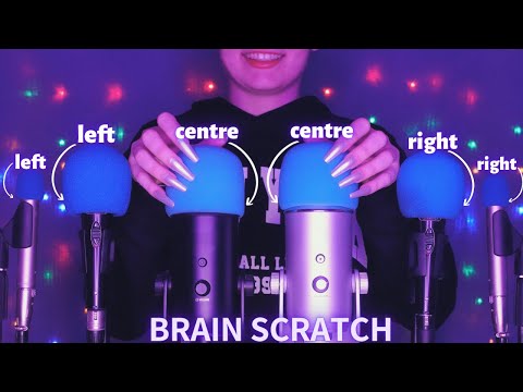 ASMR Mic Scratching - Brain Scratching on 6 DIFFERENT MICS🎤| No Talking for Sleep with Long Nails 1H