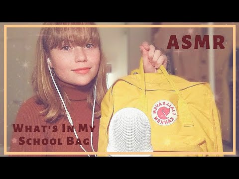 ASMR | What's In My School Bag