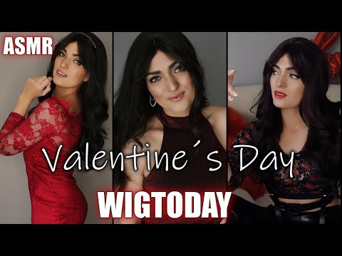 ASMR VALENTINE´S DAY WIGTODAY 3 LOOKS SPECIAL DAY LOVE