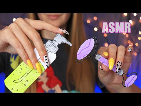ASMR Doing Your Makeup with PAPER COSMETICS in 1 minute | АСМР Сделаю тебе МАКИЯЖ