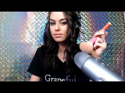 ASMR Mic brushing W/Blue Yeti/Binaural