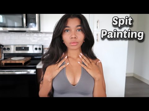 ASMR | SPIT PAINTING & MOUTH SOUNDS | FAST & AGGRESSIVE TRIGGERS 👅✨
