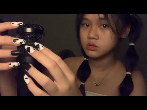 ASMR slow and gentle mic scratching + tapping