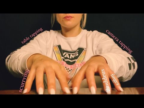 fast & aggressive asmr: table/camera tapping, tingles in the front and back (for marissa✨)