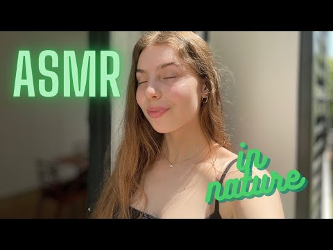 ASMR - In Nature 🌳🐛 (nature sound, leaf and tapping)