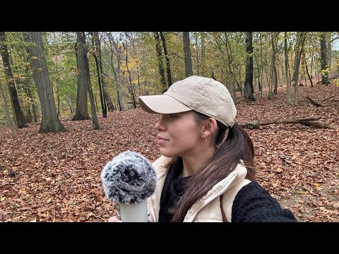 ASMR on the Walking Trail 🍂🍁🍂 Nature Sounds, Crunching Leaves, Beautiful Views