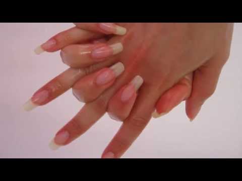 Massage with oil on my long Natural nails - dani 89 (video 42)