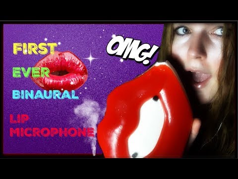 [ASMR] First Ever Binaural Lip Microphone💋,TINGLY, Mouth Sounds. Mouth Cupping.