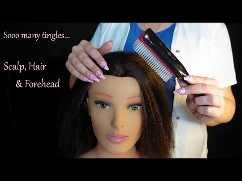 ASMR Scalp & Hairline Attention with Long Nails & Tingly Tools (Whispered)