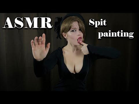 ASMR Will you be my next man? Spit painting, mouth sounds, hand movements, kisses for you 🖤