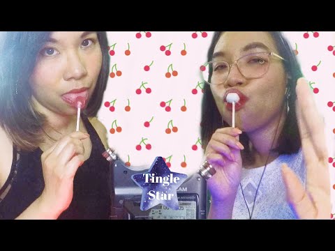 ASMR TWIN INTENSE LOLLIPOP MOUTH SOUNDS (No Talking) 🍭👩‍❤️‍👩 [Tingle Star Exclusive Teaser]