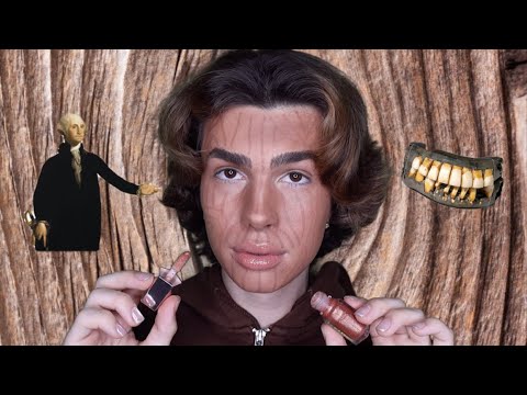 ASMR- George Washington's Wooden Tooth Does Your Makeup🦷🪵