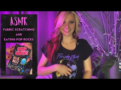ASMR Fabric Scratching and Eating Pop Rocks