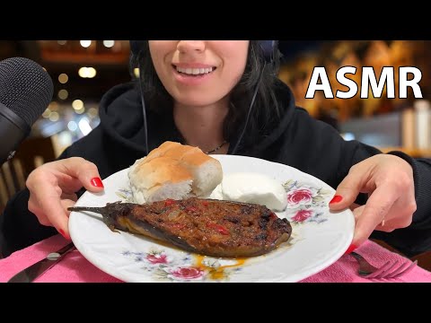 ASMR | Mukbang Turkish Food Karniyarik (Eating Sounds)