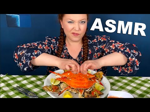 ASMR Blue Swimmer Crabs/ Crab legs | Sucking and Crunchy Eating Sounds | Eating with hands | NO TALK