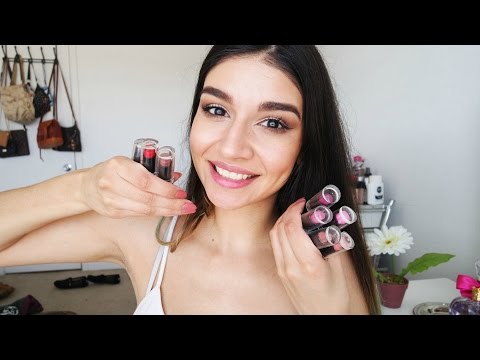 ASMR Lipstick Application ♡ Mouth sounds, Tapping, Closeup