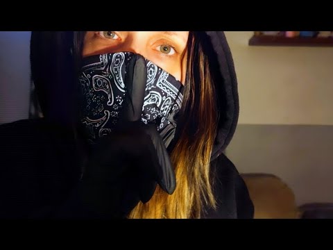 ASMR Friendly Burglar Roleplay | Finger Claws | Shushing And More