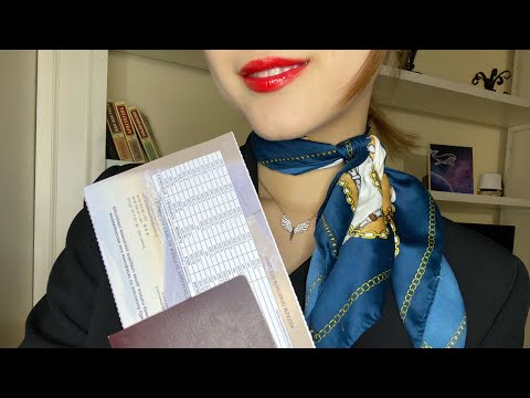 ASMR| Airport Check-in and TSA Check. Typing || Rummaging || Fabric sounds *Soft spoken*