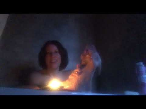 ASMR candlelight foot massage bath in the country whisperings