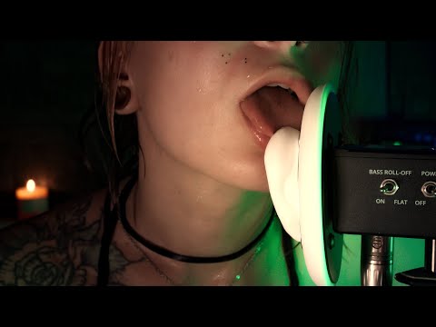 ASMR CLOSE UP LICKING & BREATHING IN YOUR BАТHROOM 💚