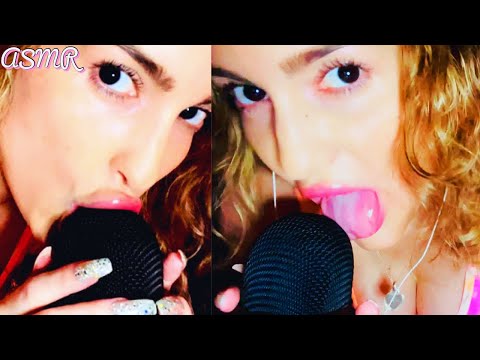 ASMR | HEAVY BREATHING | MIC LICKING | MIC KISSING WET MOUTH | NAIL MIC SCRATCHING | SPECIAL END👅✨