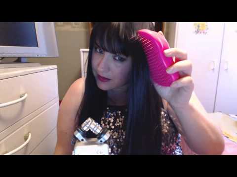 ASMR - SEQUINS & HAIRBRUSHING & RAMBLE with the Zoom H5  - Relaxing Self Pamper