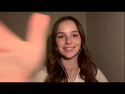 ASMR trigger assortment, brushing your face, mouth sounds and hand movements😴✨🌙