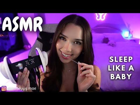 ASMR ♡ Sleep Like a Baby ♡ Whispering, Mouth Sounds, Scratching (Twitch VOD)