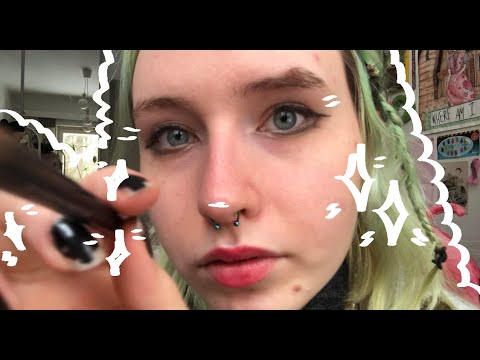 lofi asmr! [subtitled] quick makeup in school bathroom roleplay! nice friend/chaotic/fast!