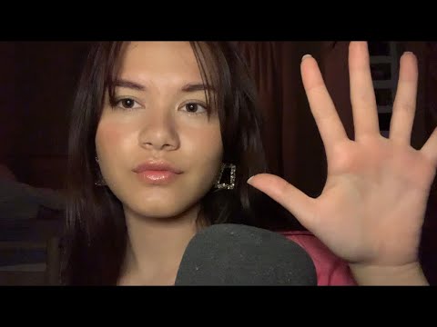 ASMR/ fast-ish hand movements, trigger words and mouth sounds
