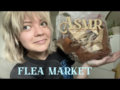 asmr flea market finds ~ haul 🖤 (leather goods & more)
