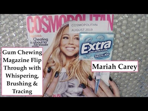 ASMR Gum Chewing 41 MIN Magazine Flip Through. Mariah Carey. Whisper, Brush & Tracing