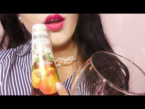 ASMR Drinking Sounds 🍷🍷👄 (Mouth Sounds 👅 Whisper ❤️ Tapping) ❤️ 👅👅👅