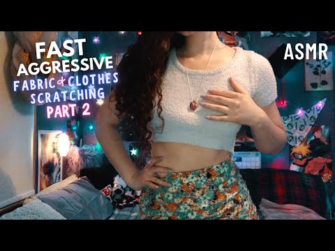 ASMR Fast Aggressive Fabric & Clothes Scratching PART 2